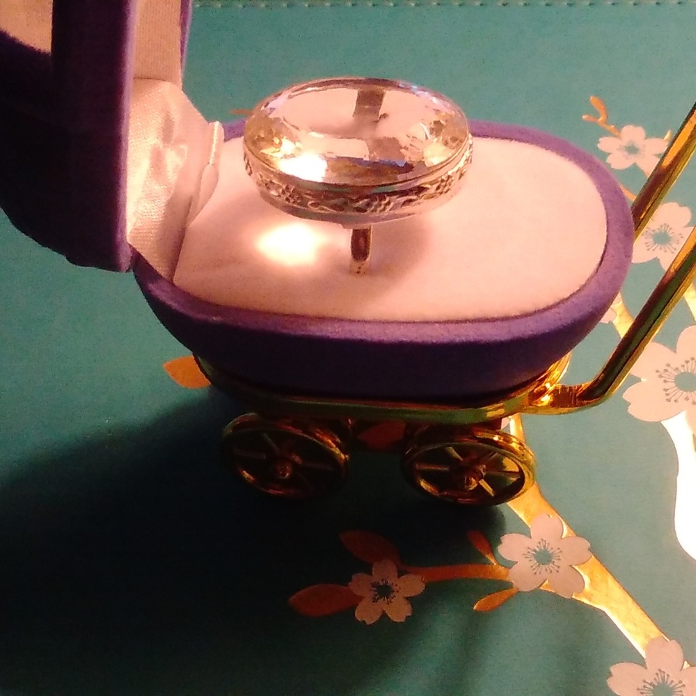 Big Clear QUARTZ  Ring jewelry